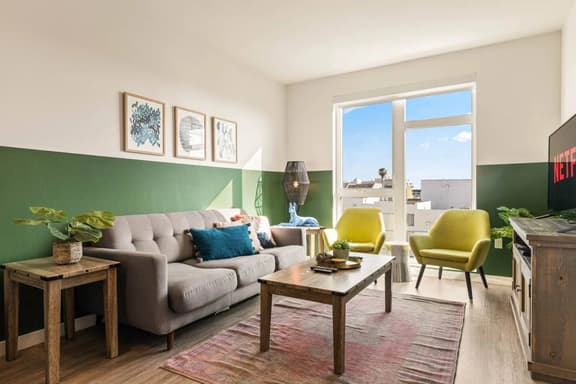 Light-Filled 2BD Suite in K-Town | Parking & Gym - Image 1